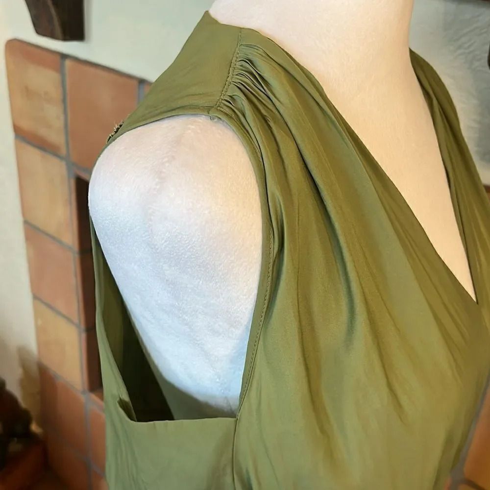 Ramy Brook Avocado/Sage Green Embroidered Hayley Midi Dress, size MEDIUM - Picture 7 of 17